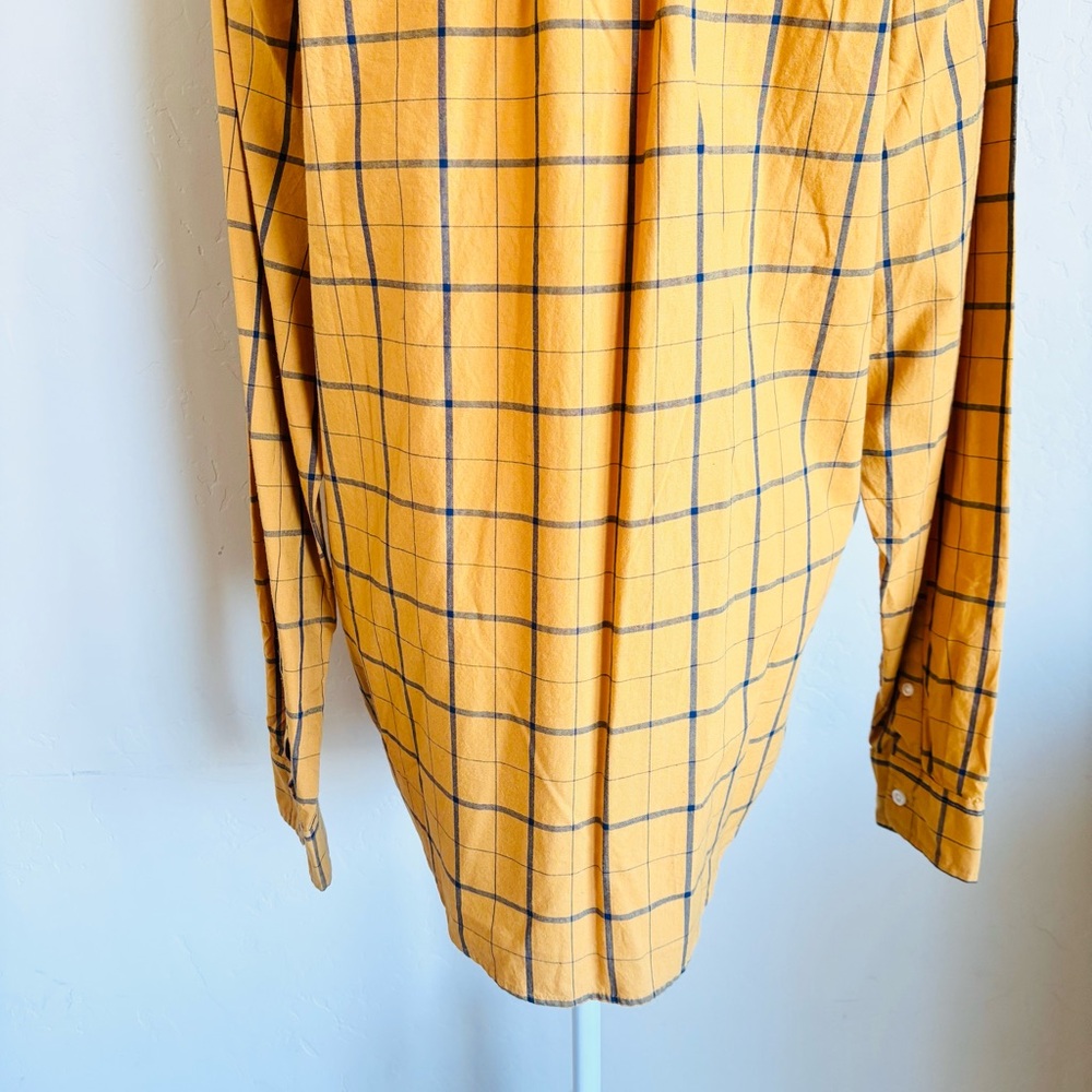GAP Men's Mustard Plaid Button-Down Shirt NWT - Picture 10 of 12